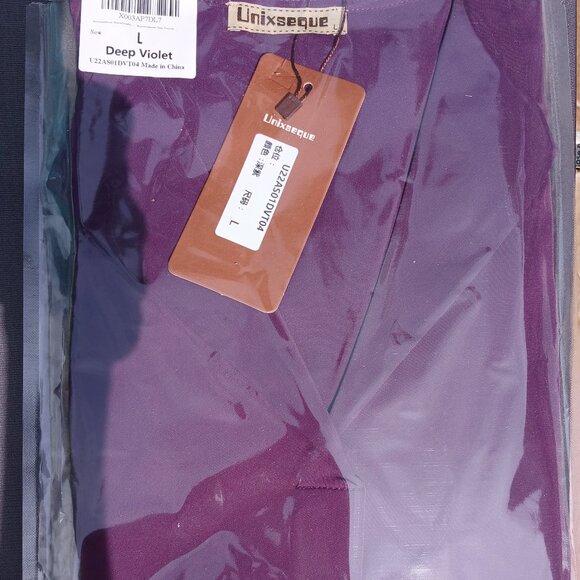 Deep Violet Purple Pullover Tank Top Blouse Shirt - Picture 4 of 7